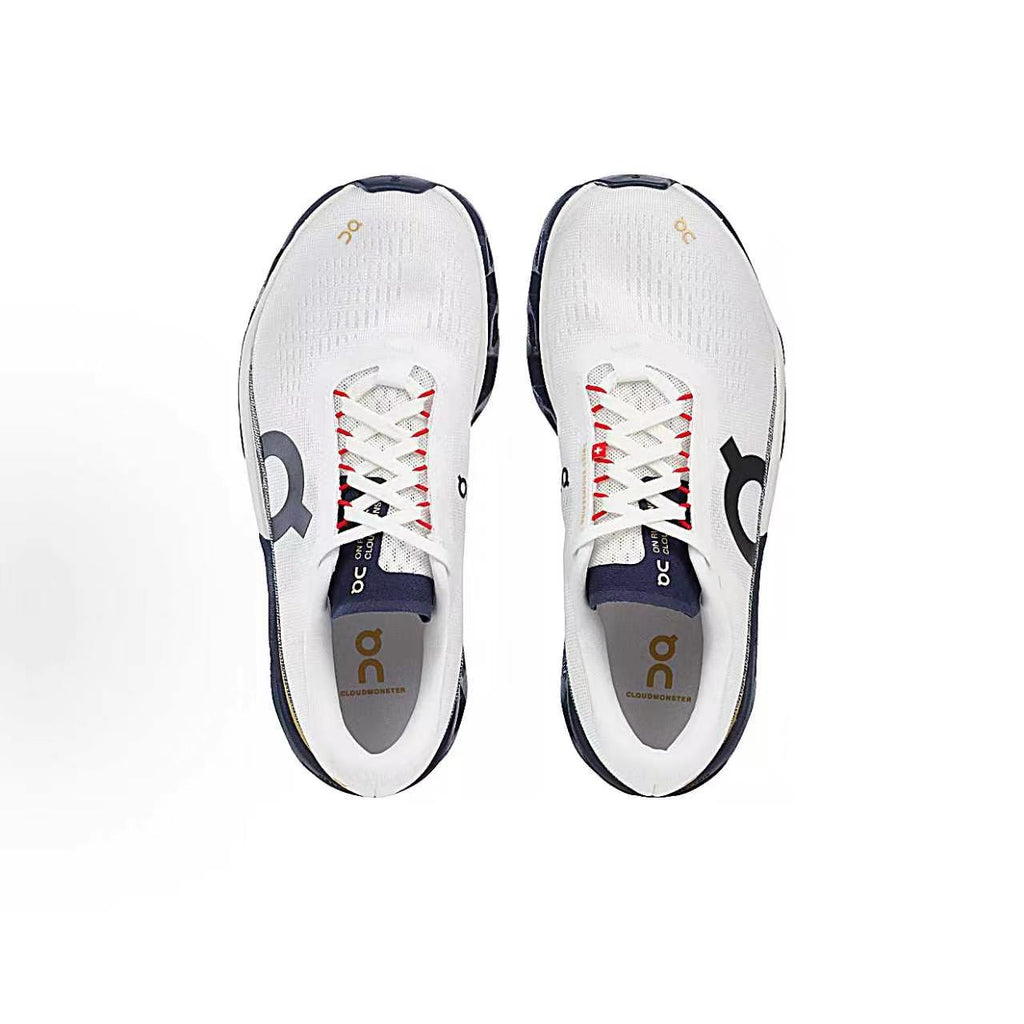 On Cloudmonster 2 Sneakers - White, Navy & Gold