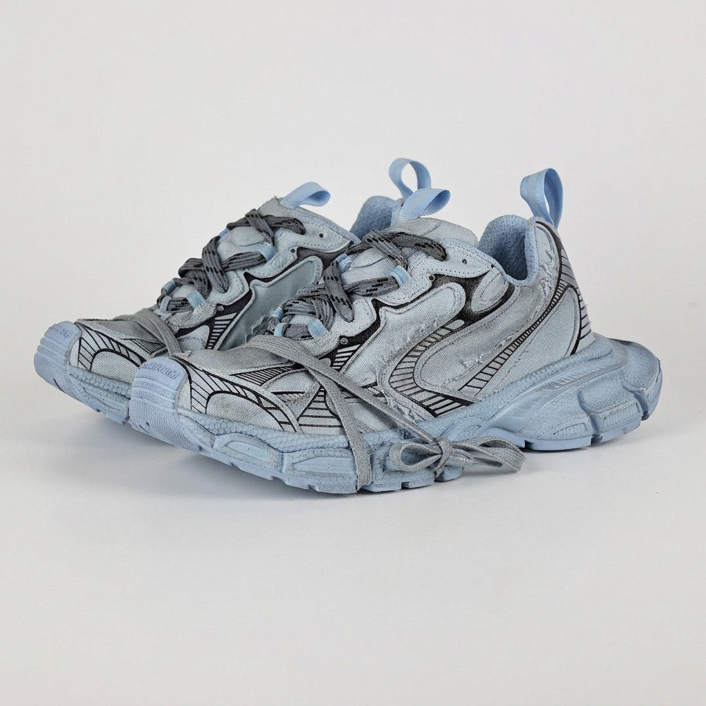 Balenciaga 3XL Sneakers – Light Blue & Grey