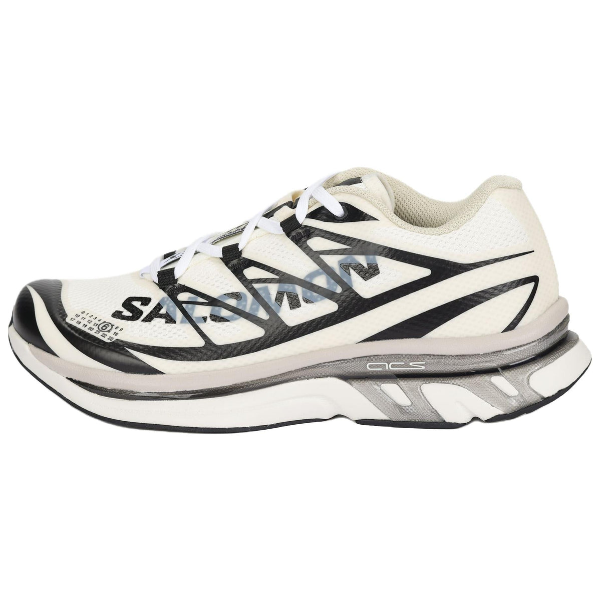 Salomon Cream / Black / Silver Low-Top Sneakers