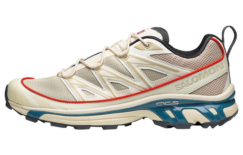 Salomon XT-6 Expanse Sneakers – Cream, Teal & Red