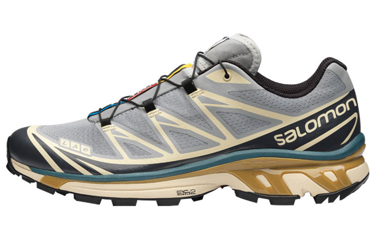 Salomon XT-6 Sneakers – Grey, Teal & Ochre