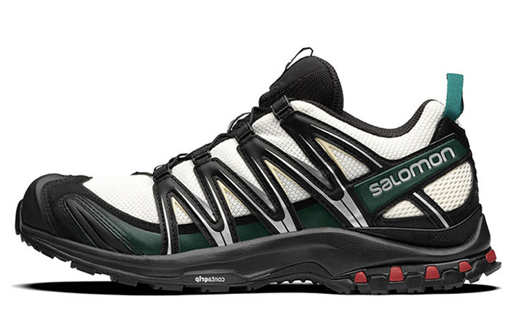 Salomon XA PRO 3D Unisex Sneakers – White, Black & Dark Green