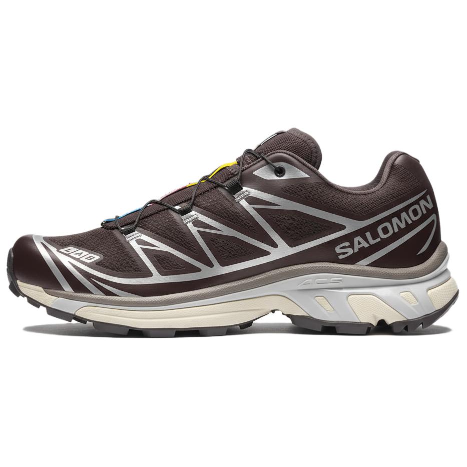 Salomon XT-6 Sneakers – Dark Brown & Silver