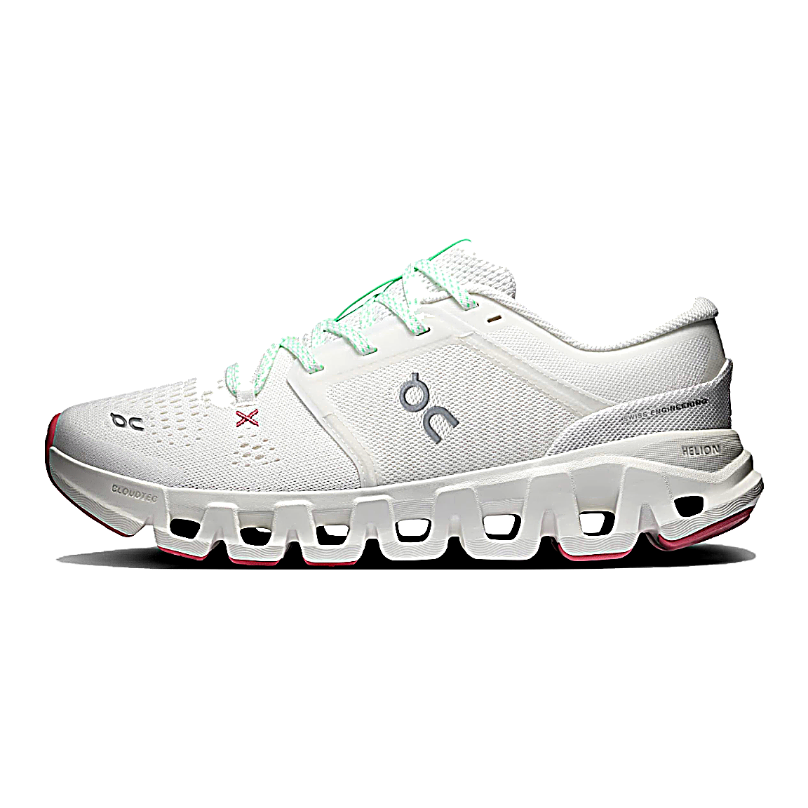 On Cloud X 5 Sneakers – White, Mint & Burgundy