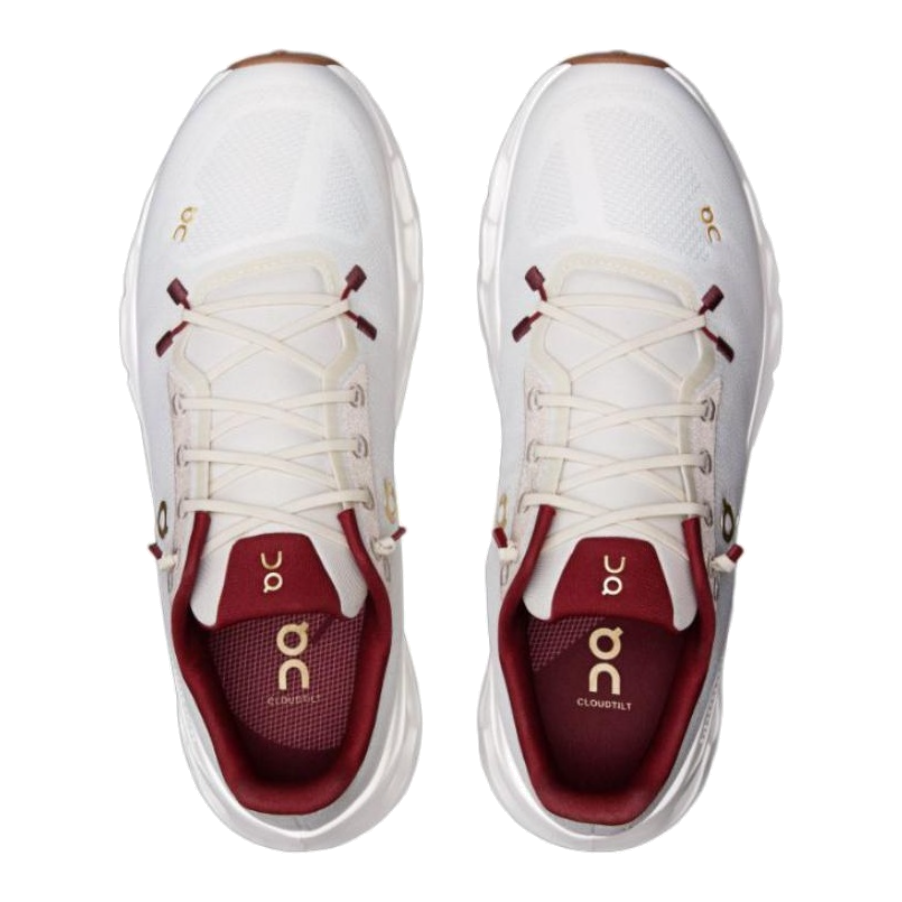 On Cloudtilt Sneakers – White & Burgundy