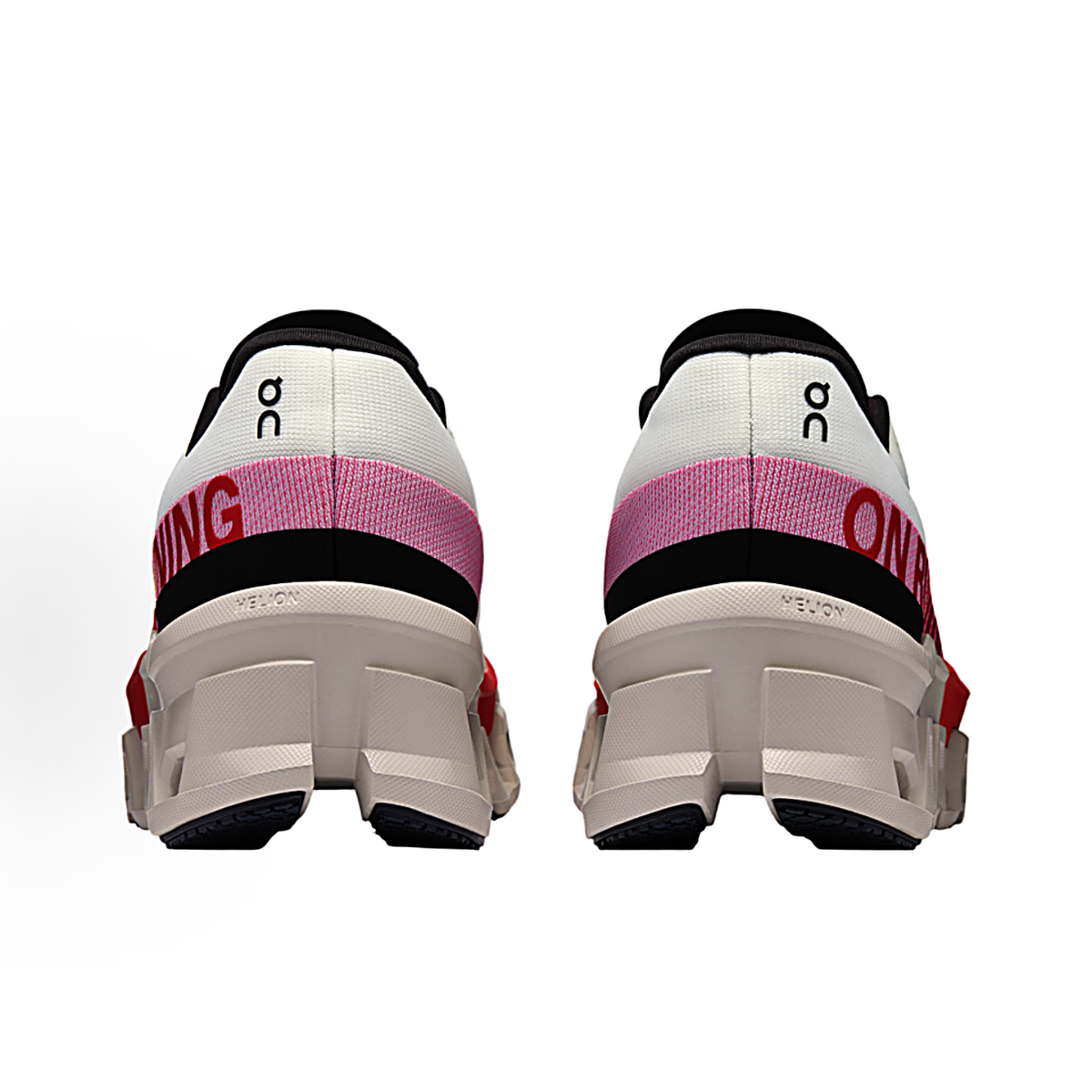 On Cloudmonster Sneakers – White, Red & Black