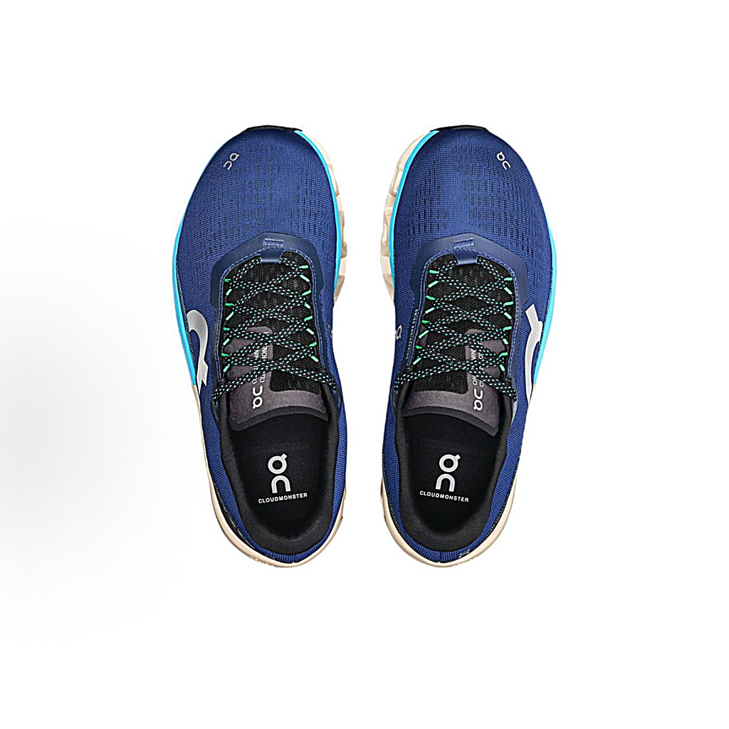 On Cloudmonster 2 Sneakers - Navy, Cyan & Cream