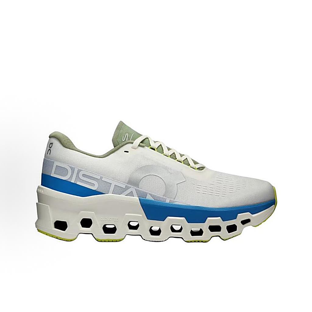 On Cloudmonster 2 Sneakers | White, Blue & Lime