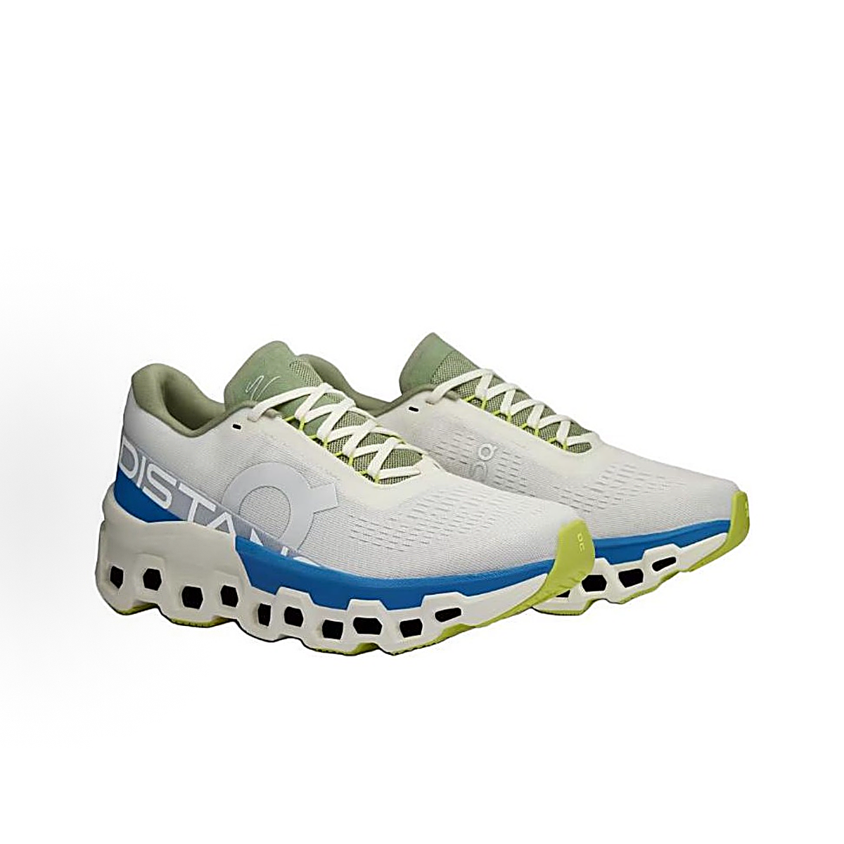 On Cloudmonster 2 Sneakers | White, Blue & Lime