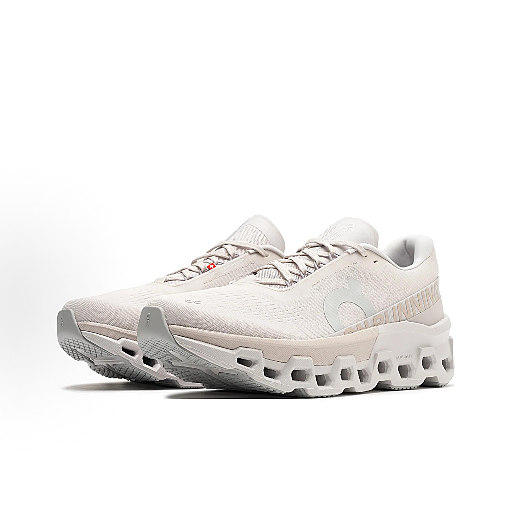 On Cloudmonster 2 Sneakers - Ivory & Light Beige