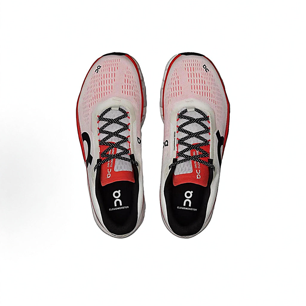 On Cloudmonster 2 Sneakers | White & Coral Orange