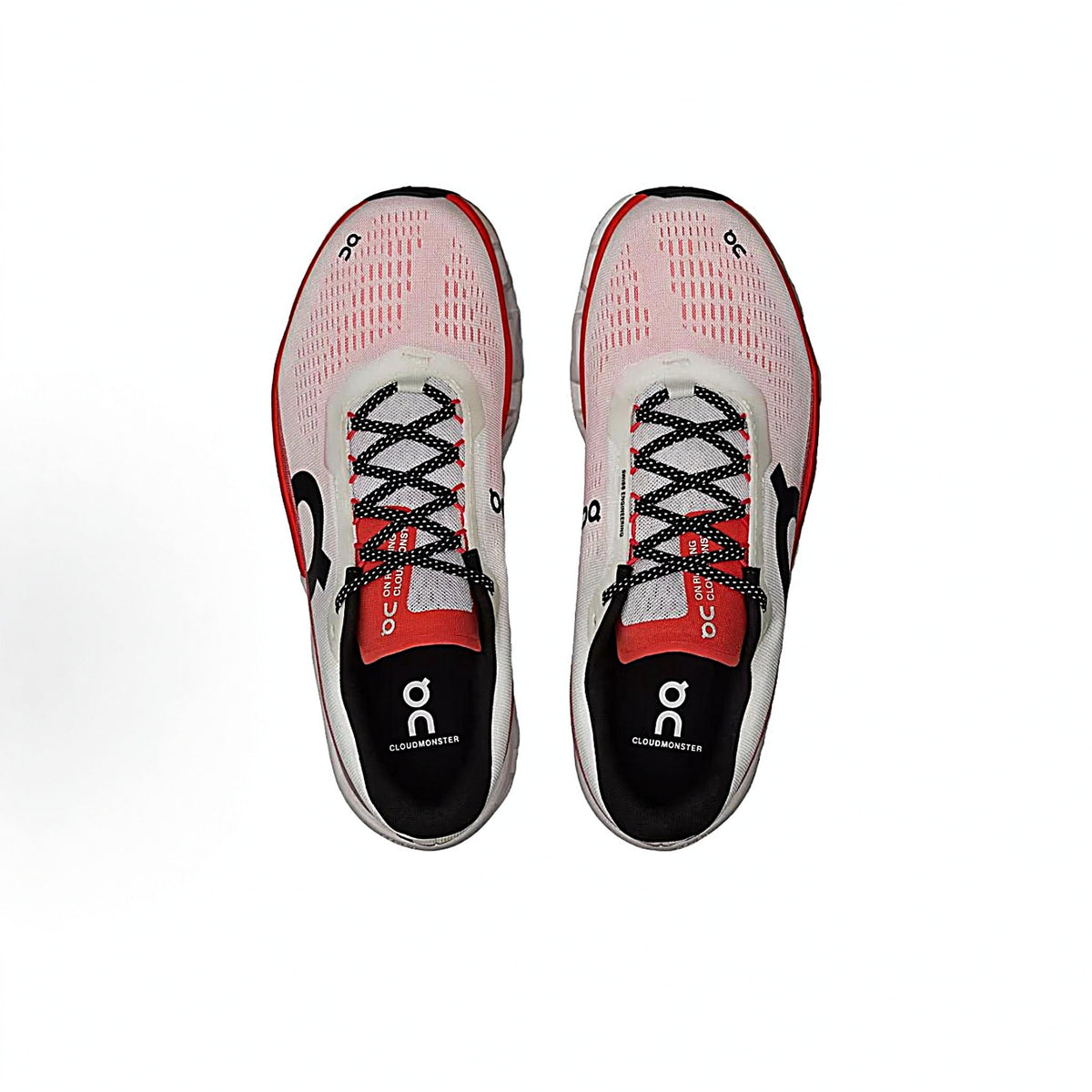 On Cloudmonster 2 Sneakers | White & Coral Orange
