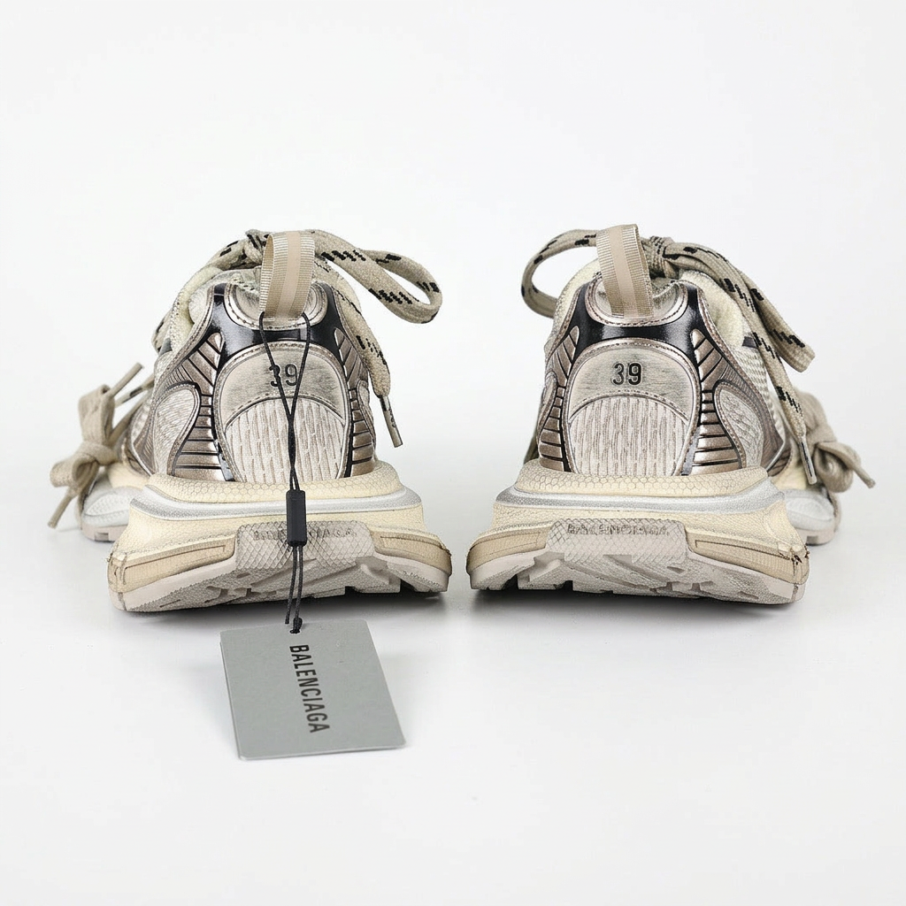 Balenciaga 3XL Sneakers – Beige & Silver