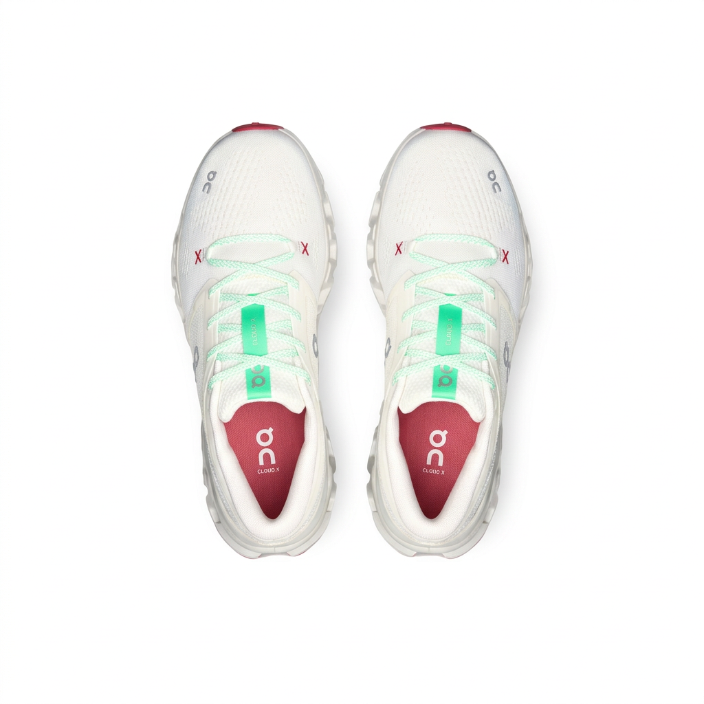 On Cloud X 5 Sneakers – White, Mint & Pink