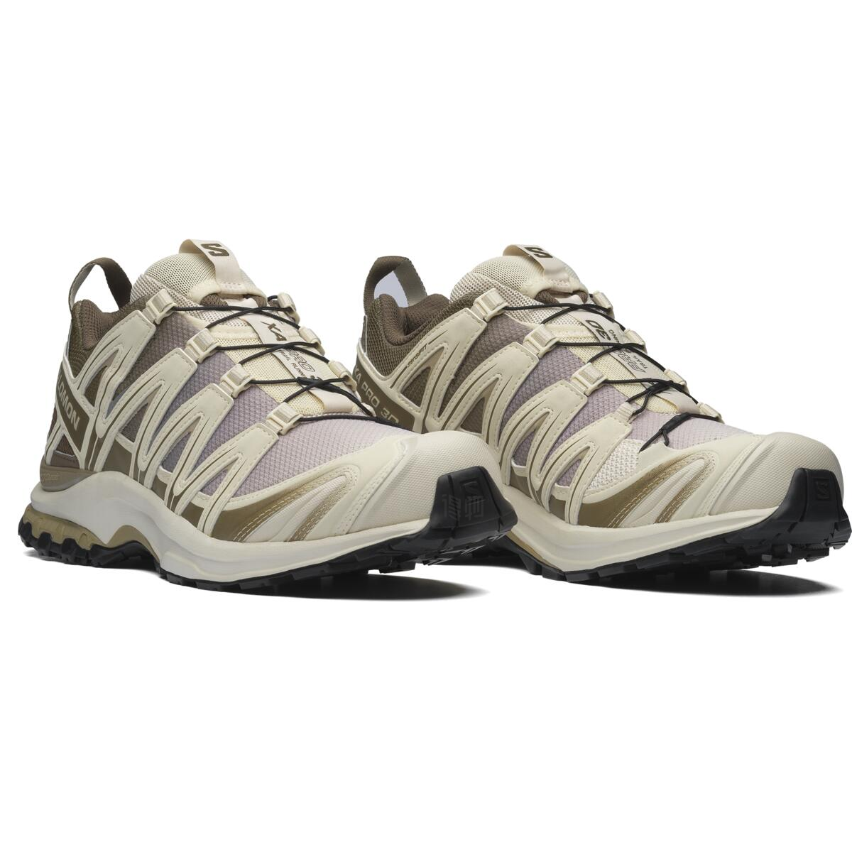 Salomon XA PRO 3D Unisex Sneakers – Cream, Olive & Mauve Grey