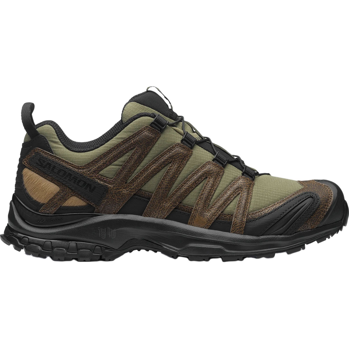 Salomon XA PRO 3D Unisex Sneakers – Olive Green, Brown & Black