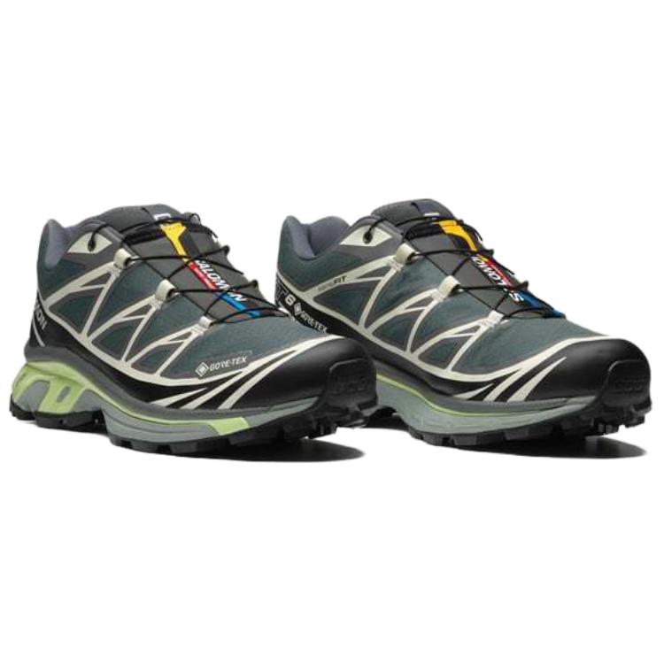 Salomon XT-6 GTX Sneakers – Grey, Black & Pale Lime