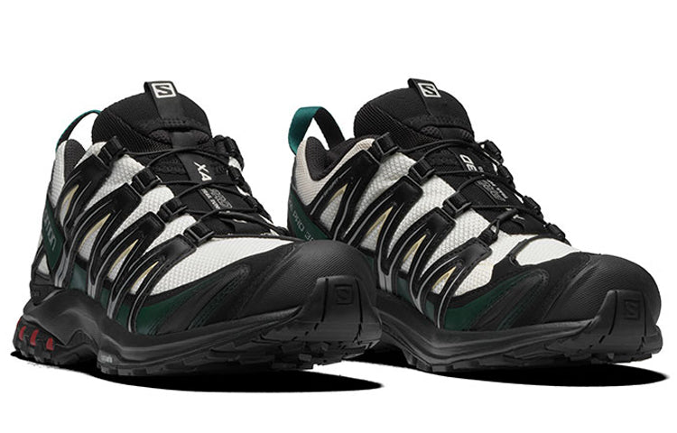 Salomon XA PRO 3D Unisex Sneakers – White, Black & Dark Green
