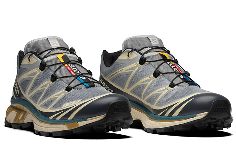 Salomon XT-6 Sneakers – Grey, Teal & Ochre
