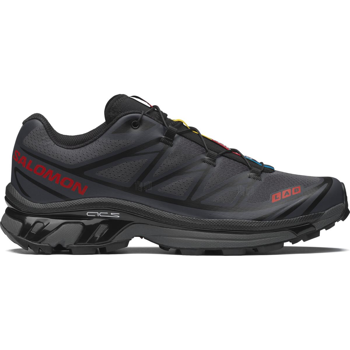 Salomon XT-6 Unisex Sneakers – Charcoal, Black & Red