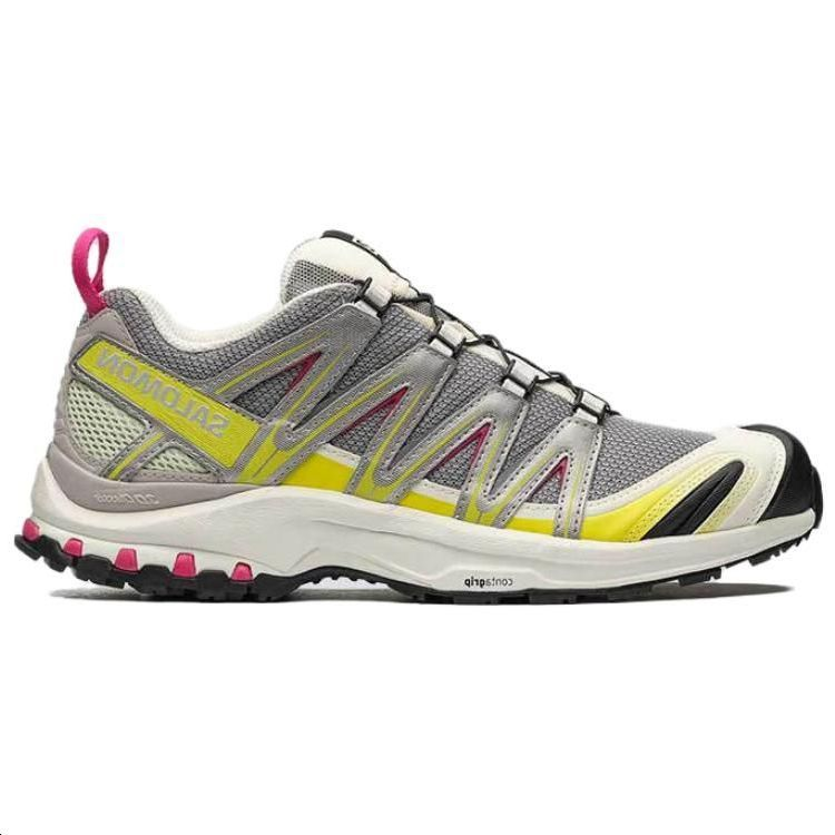 Salomon XA PRO 3D ADV Unisex Sneakers – Grey, Yellow & Pink