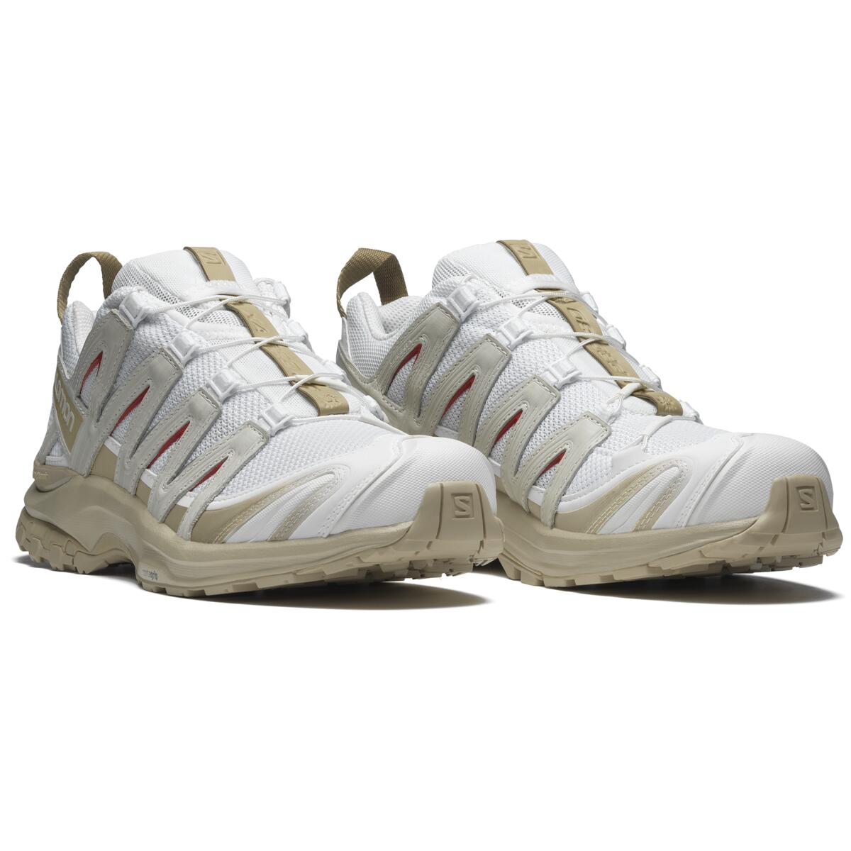 Salomon XA PRO 3D Unisex Sneakers – White, Beige & Red