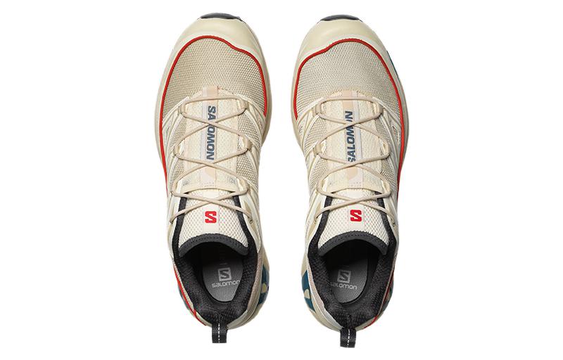Salomon XT-6 Expanse Sneakers – Cream, Teal & Red