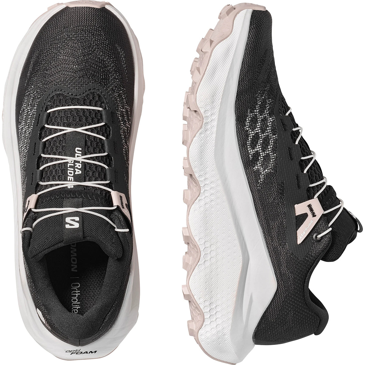 Salomon Ultra Glide 4 Women's Trail Shoes – Black, White & Pale Pink