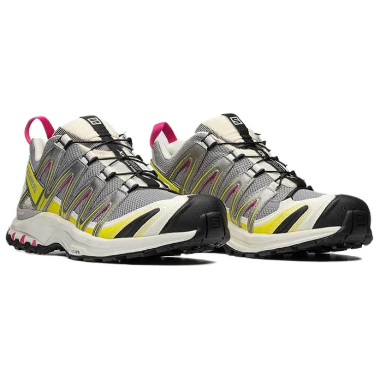 Salomon XA PRO 3D ADV Unisex Sneakers – Grey, Yellow & Pink