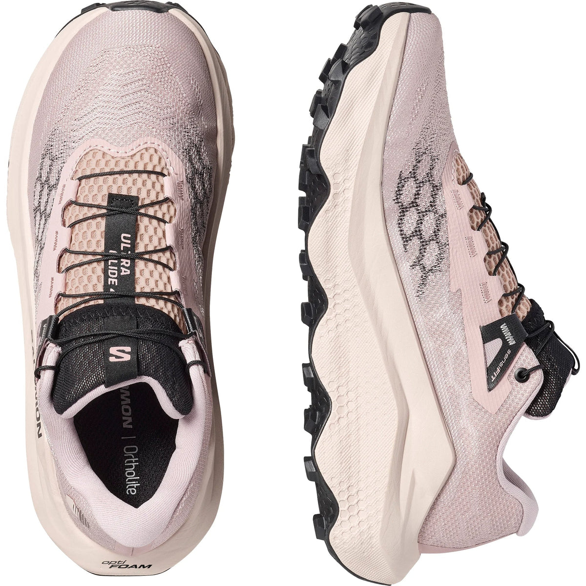 Salomon Ultra Glide 4 Unisex Trail Shoes – Blush Pink, Cream & Black