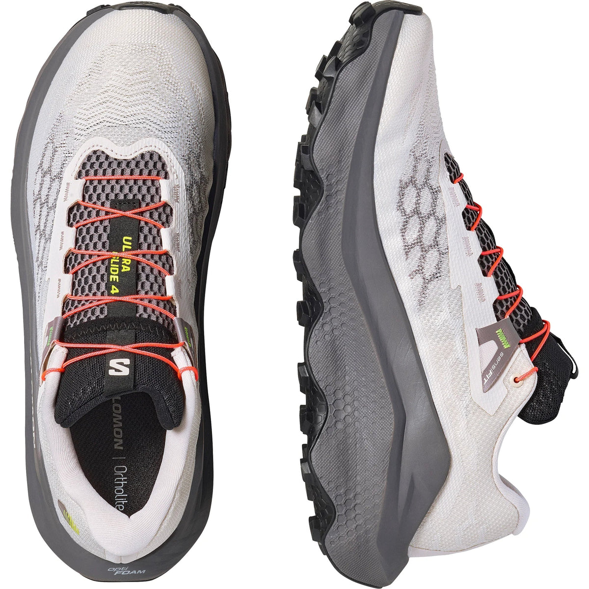 Salomon Ultra Glide 4 Unisex Sneakers – White, Charcoal & Coral
