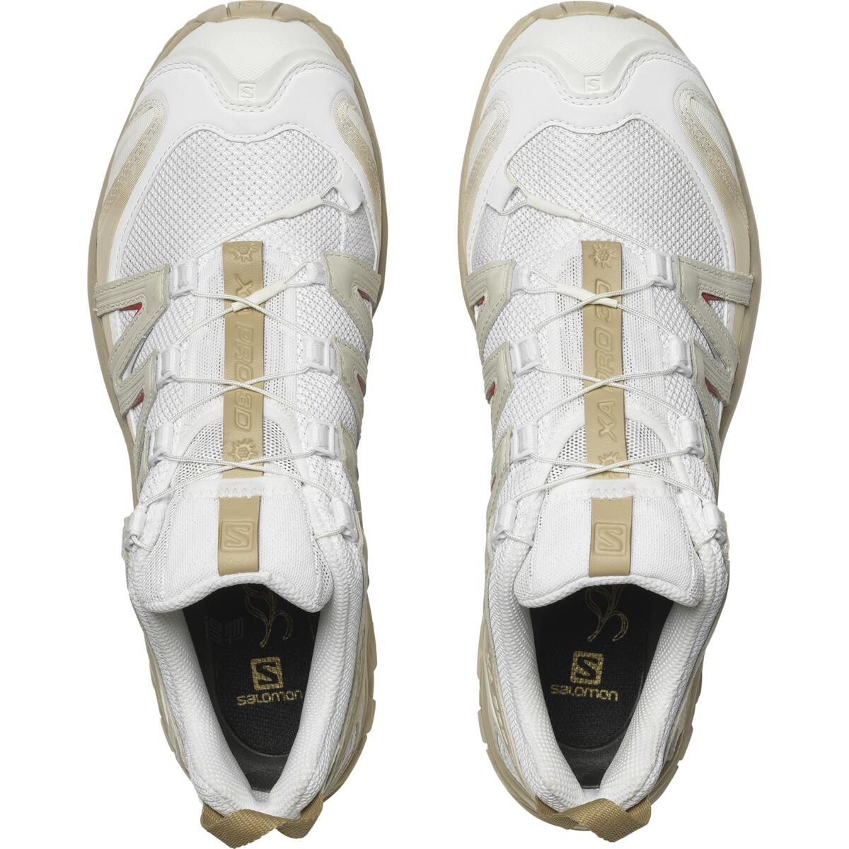 Salomon XA PRO 3D Unisex Sneakers – White, Beige & Red