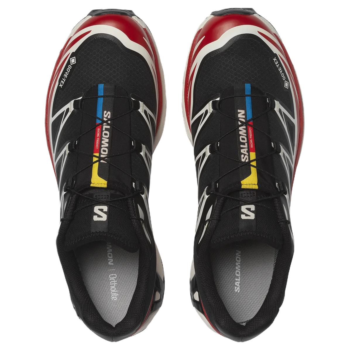 Salomon XT-6 GTX Sneakers – Black, Red & White