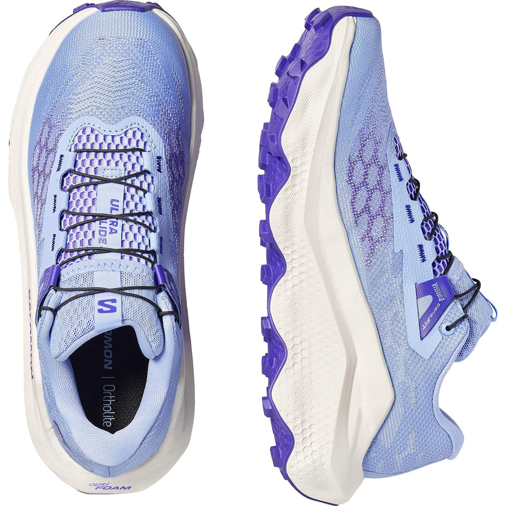 Salomon Ultra Glide 4 Women's Trail Shoes – Pale Blue, Cream & Purple