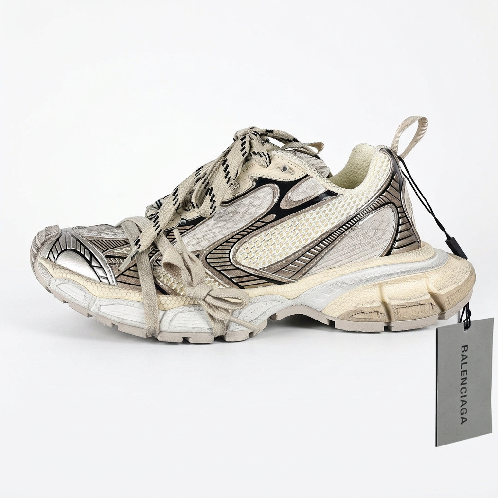 Balenciaga 3XL Sneakers – Beige & Silver