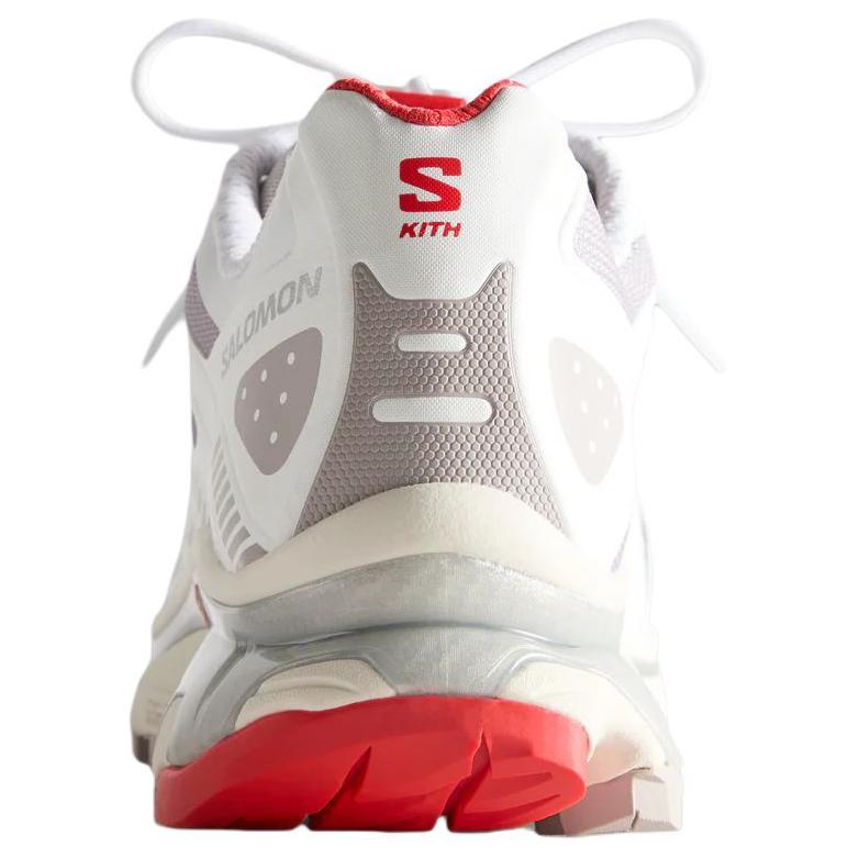 Salomon KITH XT-4K Unisex Sneakers – White, Grey & Red