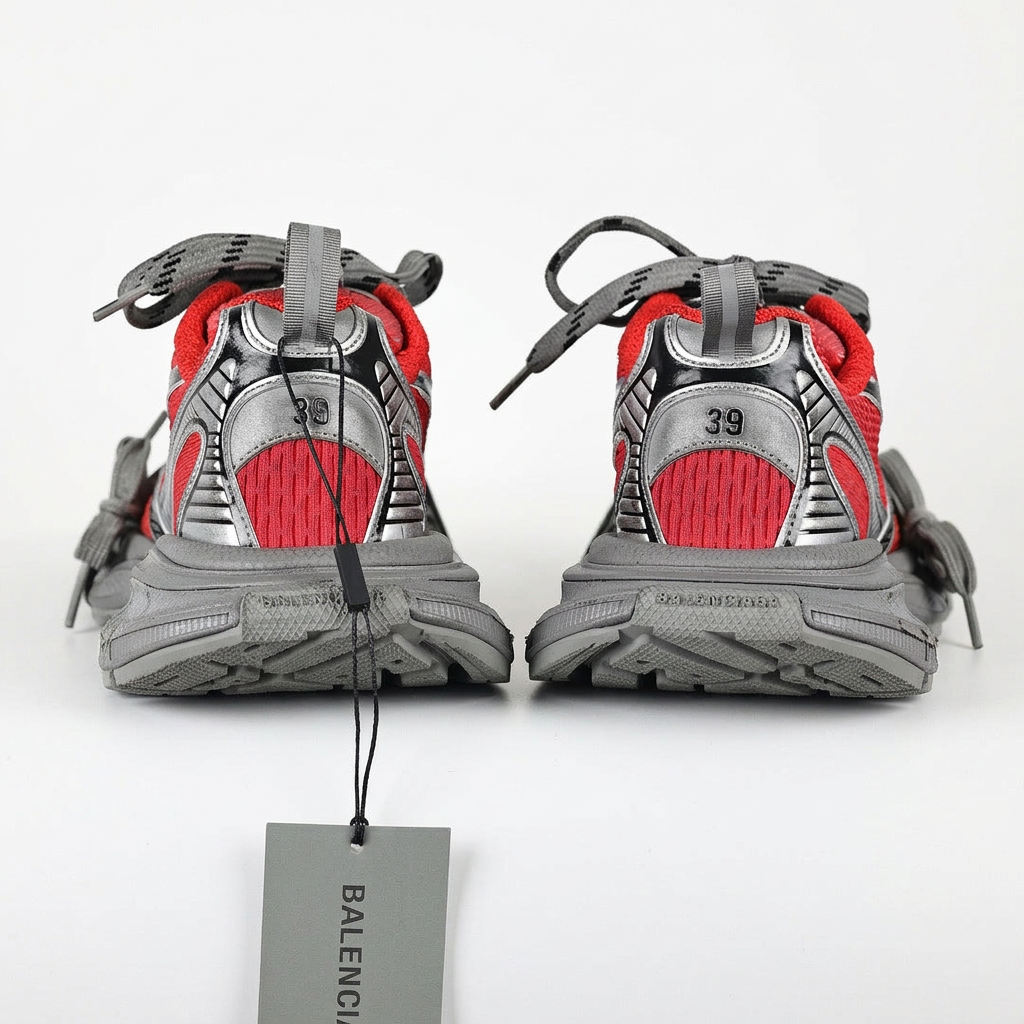 Balenciaga 3XL Sneakers – Grey, Red & Orange