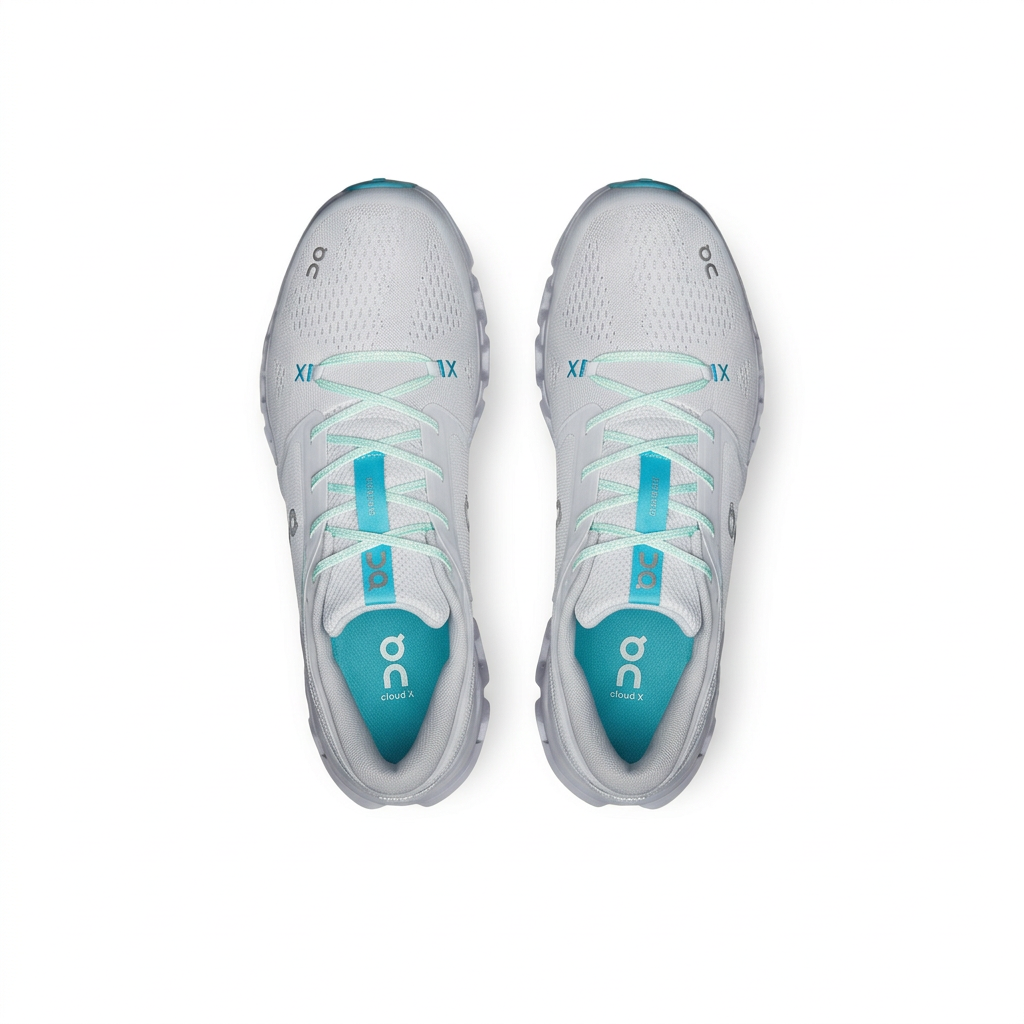 On Cloud X 5 Sneakers – White, Grey & Mint