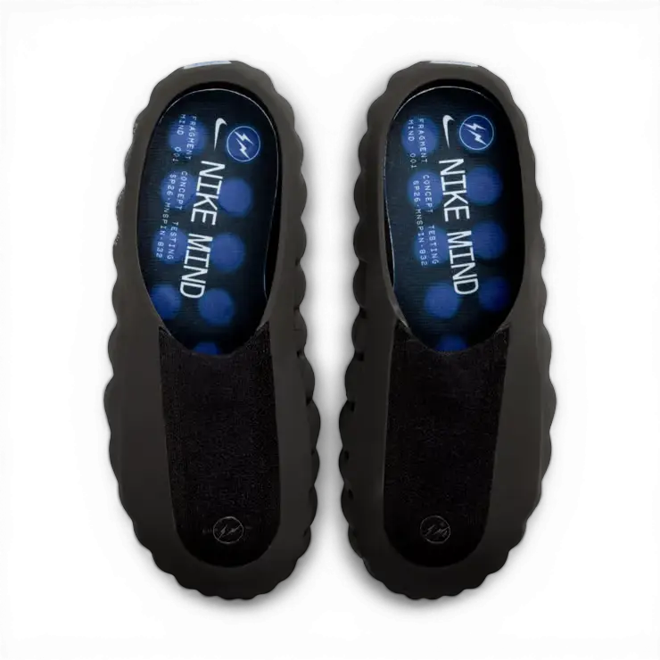 Fragment Design x Nike Mind 001 Slip-On Mules – Black / Blue HQ4307-400