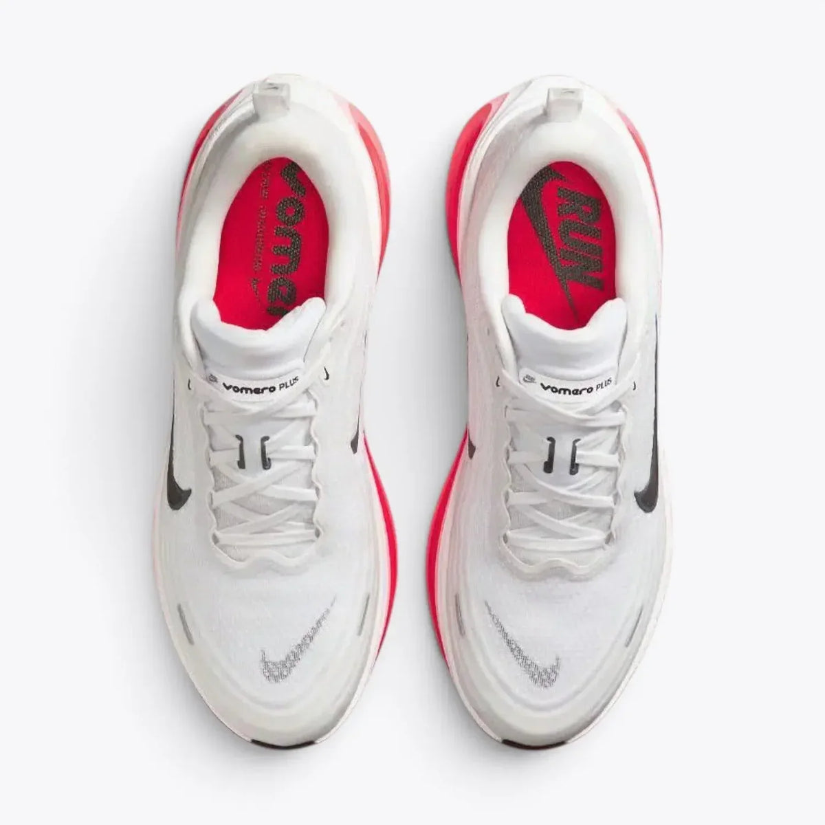 Nike Vomero Plus Running Shoes – White / Bright Crimson HV8150-100