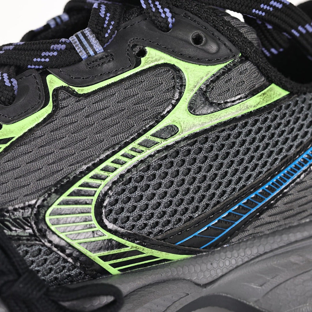 Balenciaga 3XL Layered Mesh Sneakers Black Green product view 6