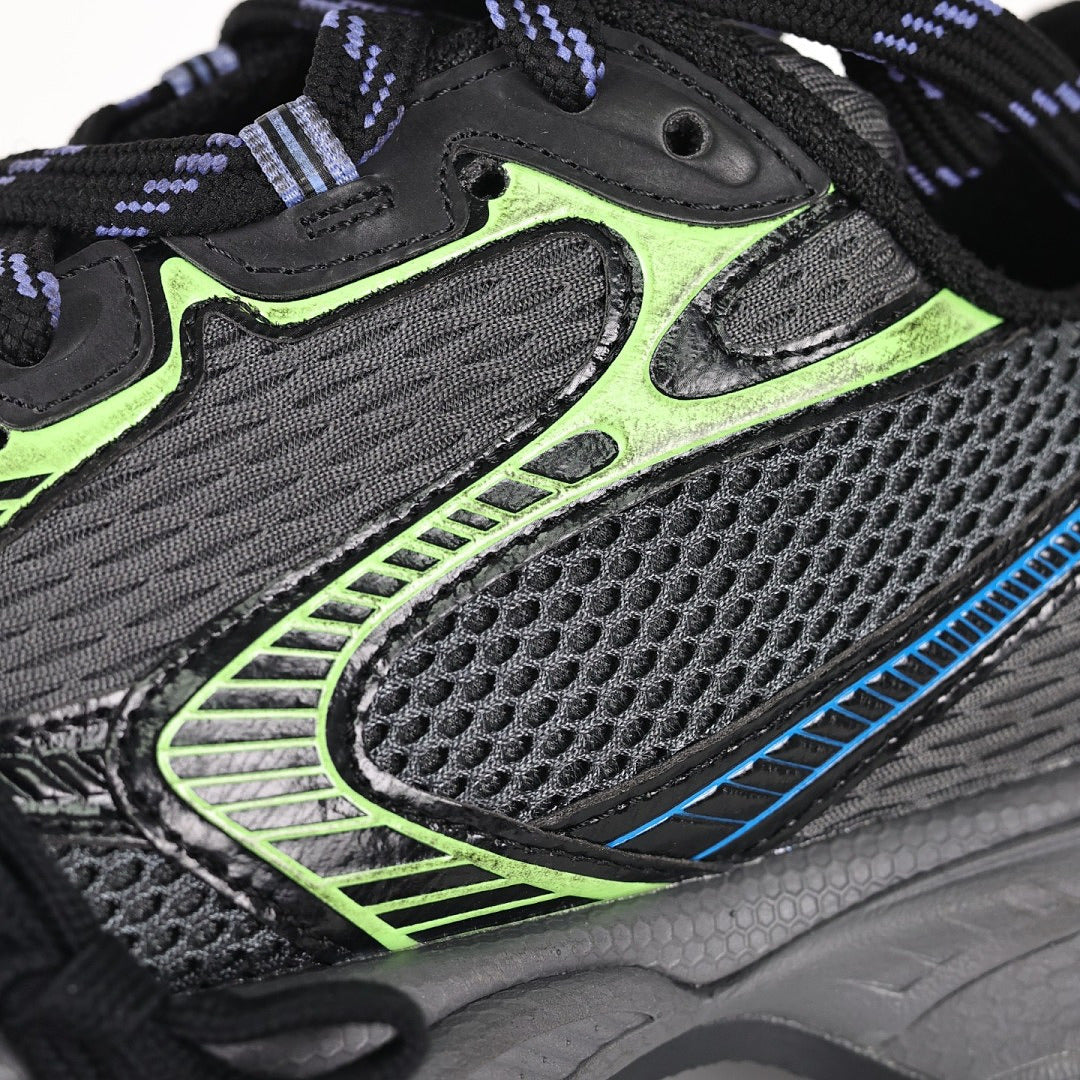 Balenciaga 3XL Layered Mesh Sneakers Black Green product view 6