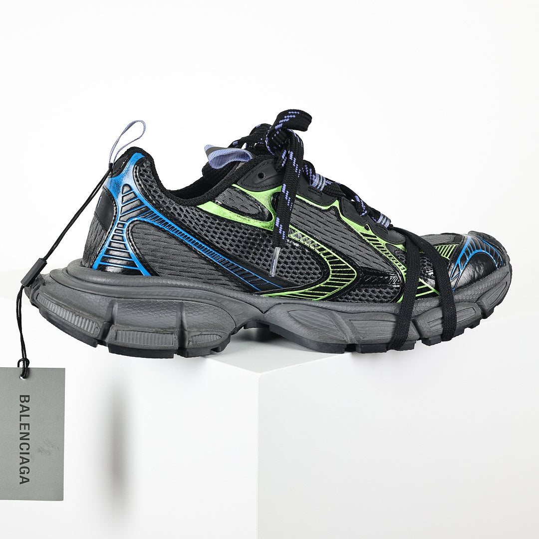 Balenciaga 3XL Layered Mesh Sneakers Black Green product view 7