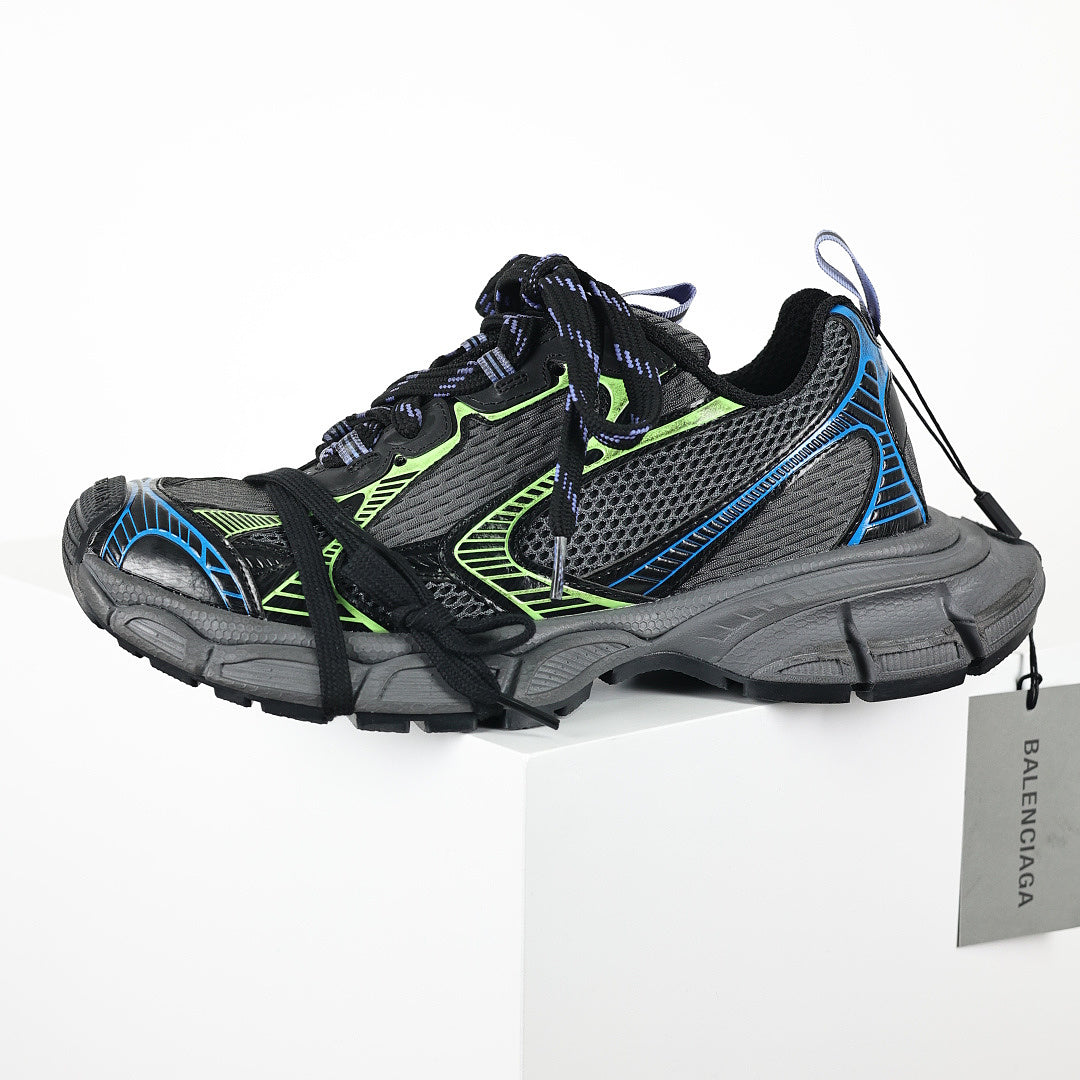 Balenciaga 3XL Layered Mesh Sneakers Black Green product view 9