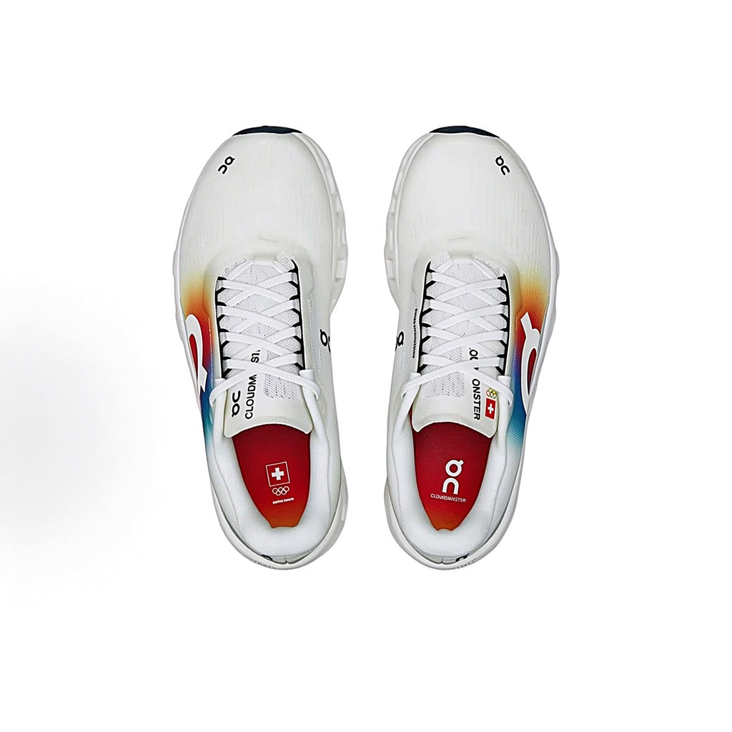 On Cloudmonster 2 Sneakers - White & Rainbow Gradient
