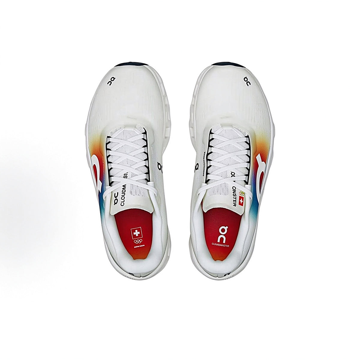 On Cloudmonster 2 Sneakers - White & Rainbow Gradient