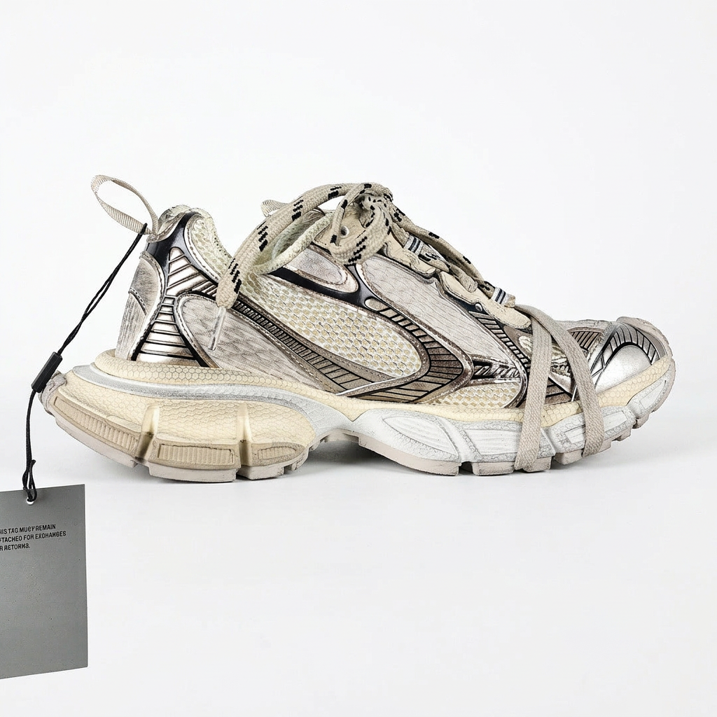 Balenciaga 3XL Sneakers – Beige & Silver