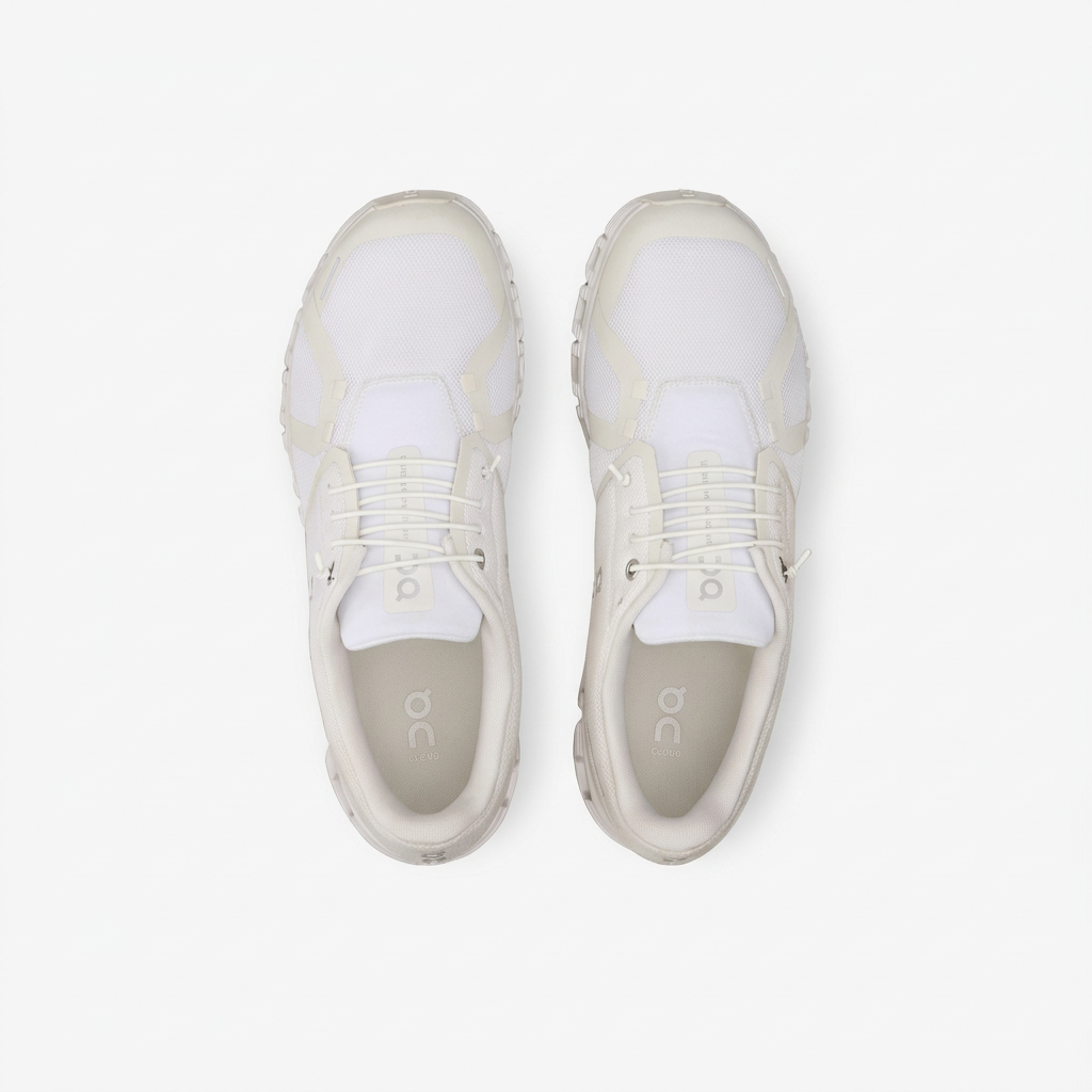 On Cloud 6 Sneakers – White & Light Grey