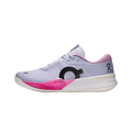 On THE ROGER Pro 3 lavender and pink sneaker, left-facing side view on white