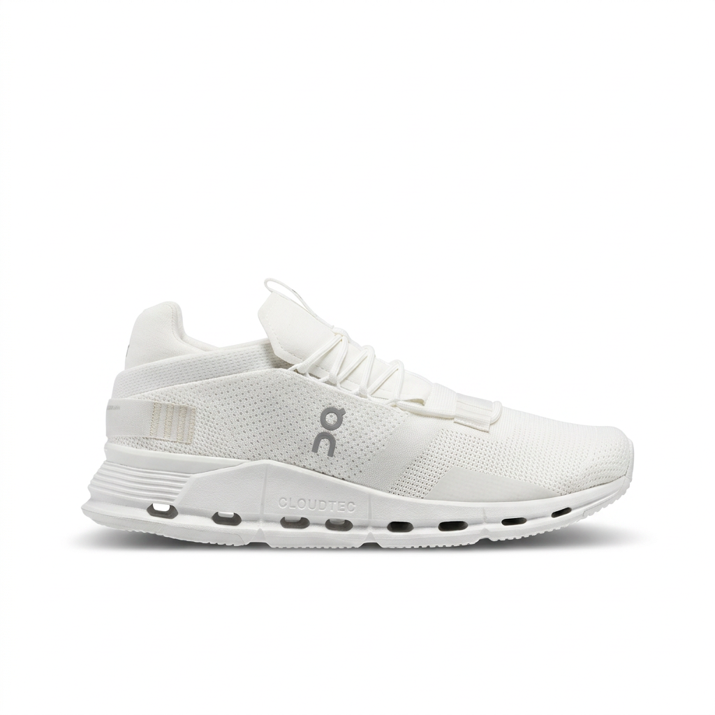 White On sneaker side view on a white background
